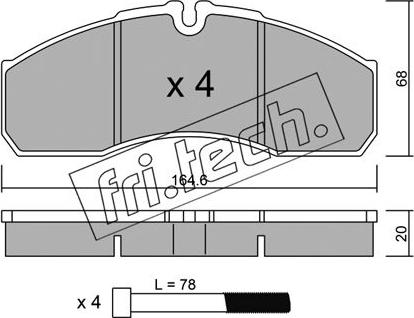 Fri.Tech. 594.0 - Kit de plaquettes de frein, frein à disque cwaw.fr