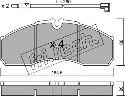 Fri.Tech. 594.3W - Kit de plaquettes de frein, frein à disque cwaw.fr