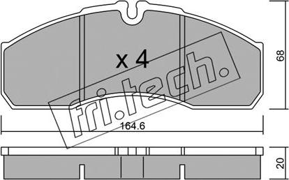 Fri.Tech. 594.3 - Kit de plaquettes de frein, frein à disque cwaw.fr