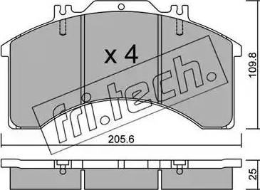 Fri.Tech. 596.0 - Kit de plaquettes de frein, frein à disque cwaw.fr