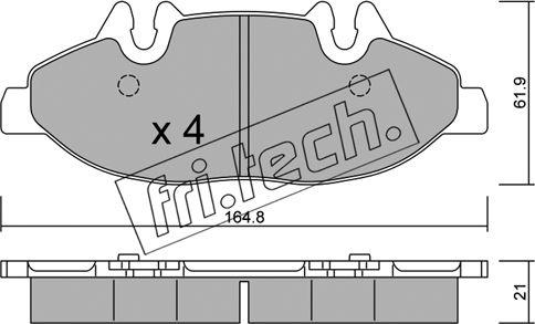 Fri.Tech. 591.0 - Kit de plaquettes de frein, frein à disque cwaw.fr