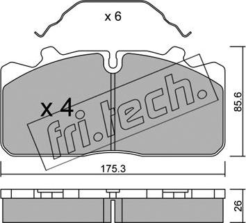 Fri.Tech. 598.0 - Kit de plaquettes de frein, frein à disque cwaw.fr