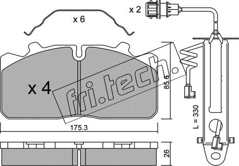 Fri.Tech. 598.3W - Kit de plaquettes de frein, frein à disque cwaw.fr