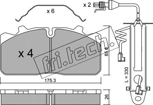 Fri.Tech. 598.2W - Kit de plaquettes de frein, frein à disque cwaw.fr