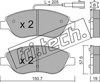 Fri.Tech. 593.1 - Kit de plaquettes de frein, frein à disque cwaw.fr