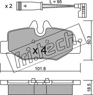 Fri.Tech. 592.0W - Kit de plaquettes de frein, frein à disque cwaw.fr