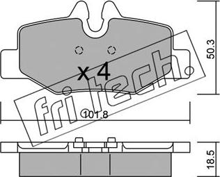 Fri.Tech. 592.0 - Kit de plaquettes de frein, frein à disque cwaw.fr