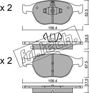 Fri.Tech. 549.0 - Kit de plaquettes de frein, frein à disque cwaw.fr