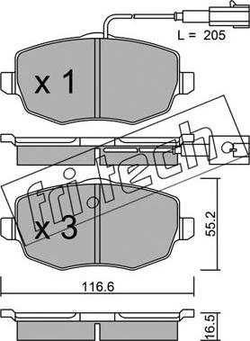 Fri.Tech. 544.1 - Kit de plaquettes de frein, frein à disque cwaw.fr