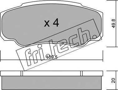 Fri.Tech. 548.0 - Kit de plaquettes de frein, frein à disque cwaw.fr