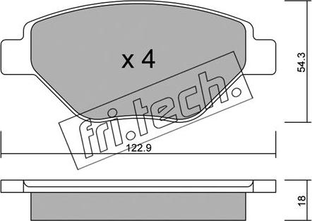 Fri.Tech. 559.0 - Kit de plaquettes de frein, frein à disque cwaw.fr