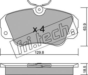 Fri.Tech. 554.0 - Kit de plaquettes de frein, frein à disque cwaw.fr