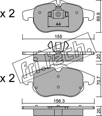 Fri.Tech. 556.0 - Kit de plaquettes de frein, frein à disque cwaw.fr