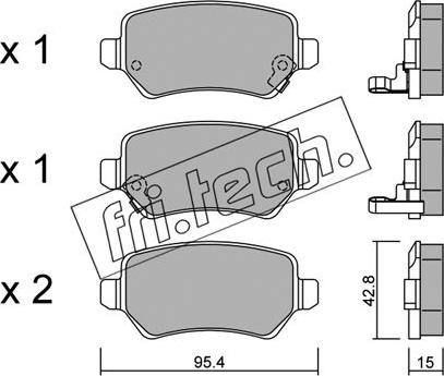 Fri.Tech. 558.0 - Kit de plaquettes de frein, frein à disque cwaw.fr