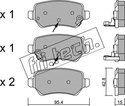 Fri.Tech. 558.2 - Kit de plaquettes de frein, frein à disque cwaw.fr