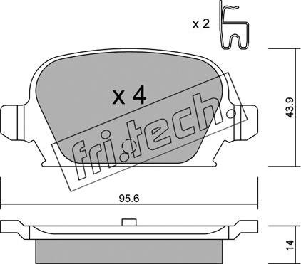 Fri.Tech. 557.0 - Kit de plaquettes de frein, frein à disque cwaw.fr