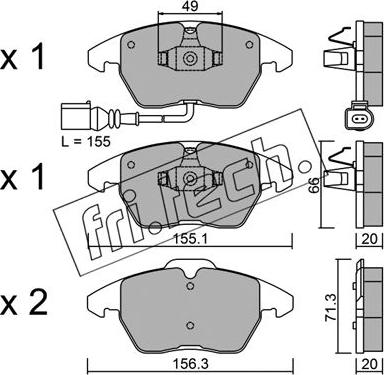 Fri.Tech. 564.0 - Kit de plaquettes de frein, frein à disque cwaw.fr