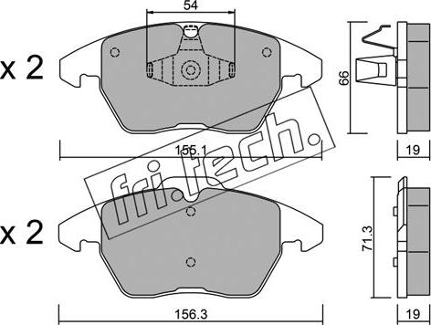 Fri.Tech. 564.1 - Kit de plaquettes de frein, frein à disque cwaw.fr