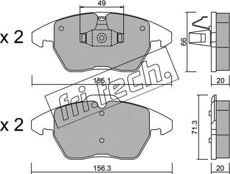 Fri.Tech. 564.2 - Kit de plaquettes de frein, frein à disque cwaw.fr