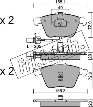 Fri.Tech. 565.0 - Kit de plaquettes de frein, frein à disque cwaw.fr