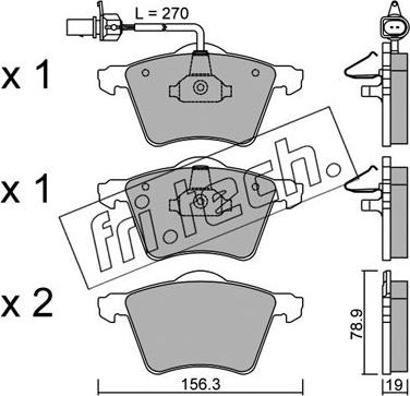 Fri.Tech. 566.0 - Kit de plaquettes de frein, frein à disque cwaw.fr