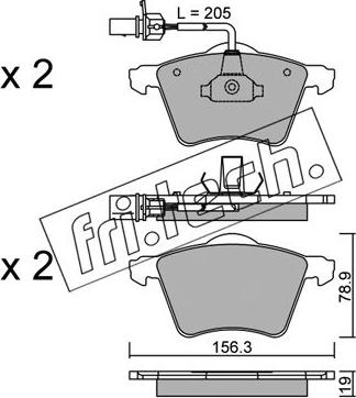 Fri.Tech. 566.1 - Kit de plaquettes de frein, frein à disque cwaw.fr