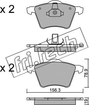 Fri.Tech. 566.2 - Kit de plaquettes de frein, frein à disque cwaw.fr