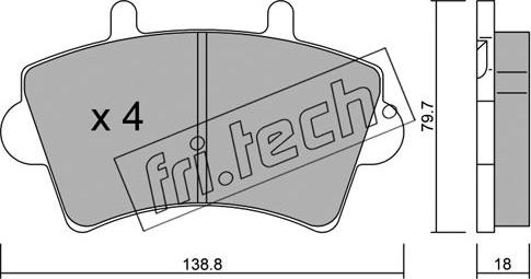 Fri.Tech. 561.0 - Kit de plaquettes de frein, frein à disque cwaw.fr