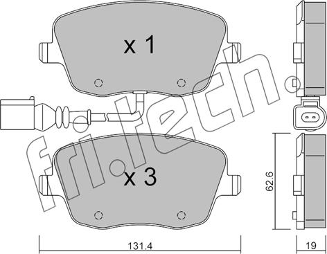 Fri.Tech. 563.1 - Kit de plaquettes de frein, frein à disque cwaw.fr