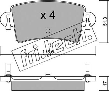 Fri.Tech. 562.0 - Kit de plaquettes de frein, frein à disque cwaw.fr