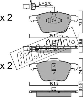 Fri.Tech. 567.0 - Kit de plaquettes de frein, frein à disque cwaw.fr