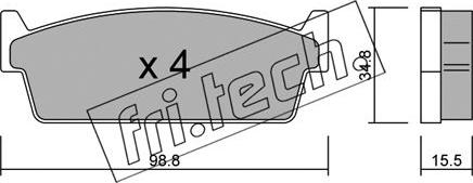 Fri.Tech. 509.0 - Kit de plaquettes de frein, frein à disque cwaw.fr