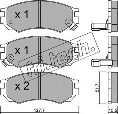 Fri.Tech. 504.0 - Kit de plaquettes de frein, frein à disque cwaw.fr