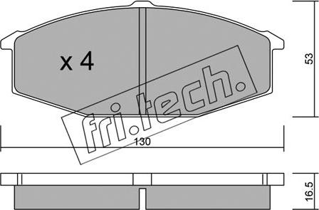 Fri.Tech. 506.0 - Kit de plaquettes de frein, frein à disque cwaw.fr