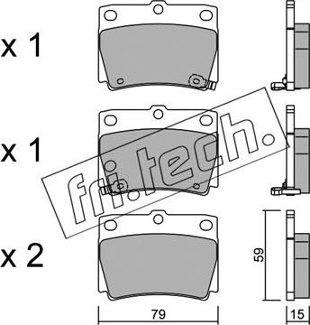 Fri.Tech. 500.0 - Kit de plaquettes de frein, frein à disque cwaw.fr