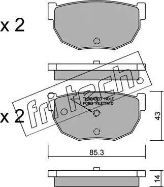 Fri.Tech. 508.0 - Kit de plaquettes de frein, frein à disque cwaw.fr