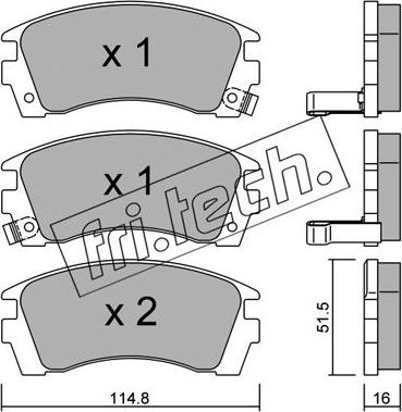 Fri.Tech. 503.0 - Kit de plaquettes de frein, frein à disque cwaw.fr