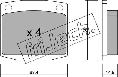 Fri.Tech. 502.0 - Kit de plaquettes de frein, frein à disque cwaw.fr