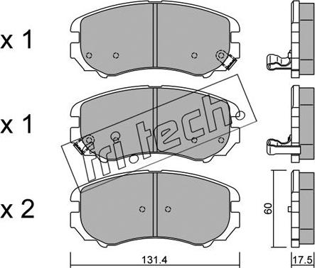 Fri.Tech. 519.0 - Kit de plaquettes de frein, frein à disque cwaw.fr