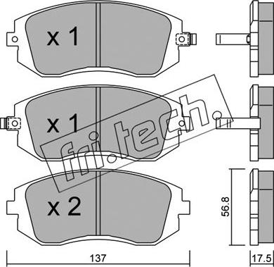 Fri.Tech. 516.0 - Kit de plaquettes de frein, frein à disque cwaw.fr