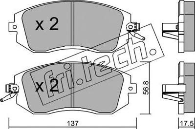 Fri.Tech. 516.1 - Kit de plaquettes de frein, frein à disque cwaw.fr