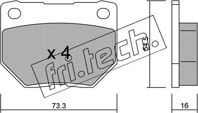 Fri.Tech. 510.0 - Kit de plaquettes de frein, frein à disque cwaw.fr