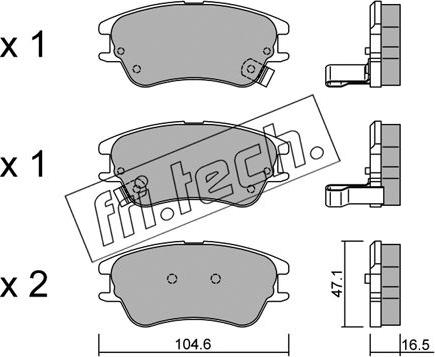 Fri.Tech. 518.0 - Kit de plaquettes de frein, frein à disque cwaw.fr