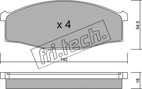 Fri.Tech. 513.0 - Kit de plaquettes de frein, frein à disque cwaw.fr