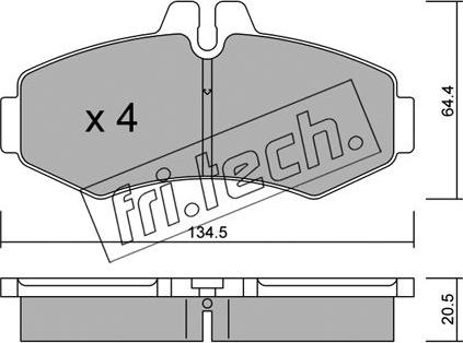 Fri.Tech. 589.0 - Kit de plaquettes de frein, frein à disque cwaw.fr