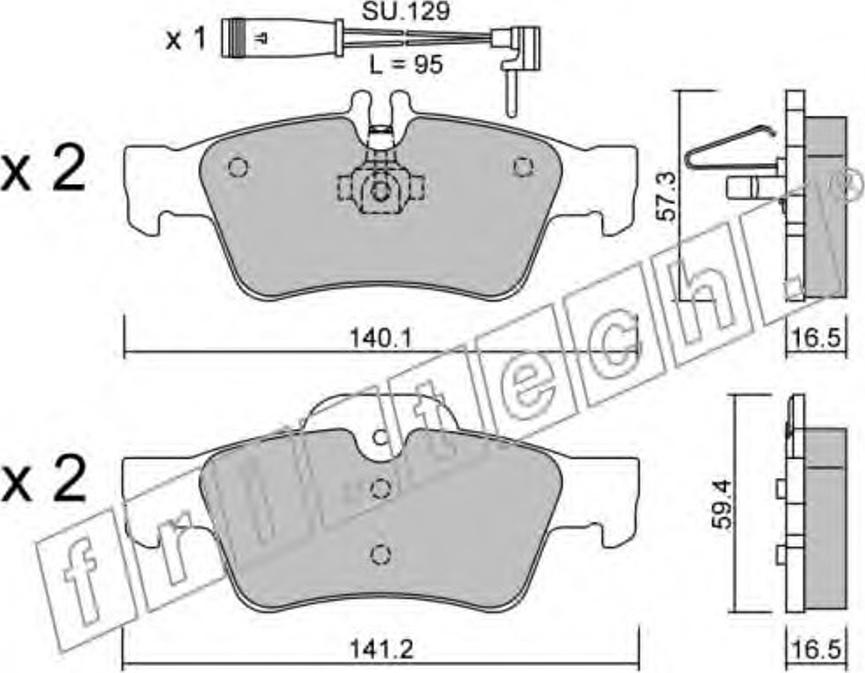 Fri.Tech. 5840W - Kit de plaquettes de frein, frein à disque cwaw.fr