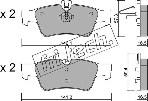 Fri.Tech. 584.0 - Kit de plaquettes de frein, frein à disque cwaw.fr