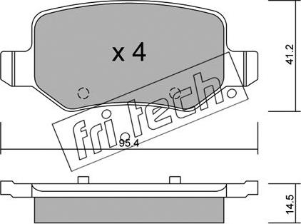 Fri.Tech. 581.0 - Kit de plaquettes de frein, frein à disque cwaw.fr