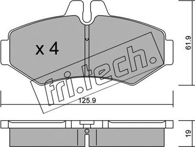 Fri.Tech. 588.0 - Kit de plaquettes de frein, frein à disque cwaw.fr