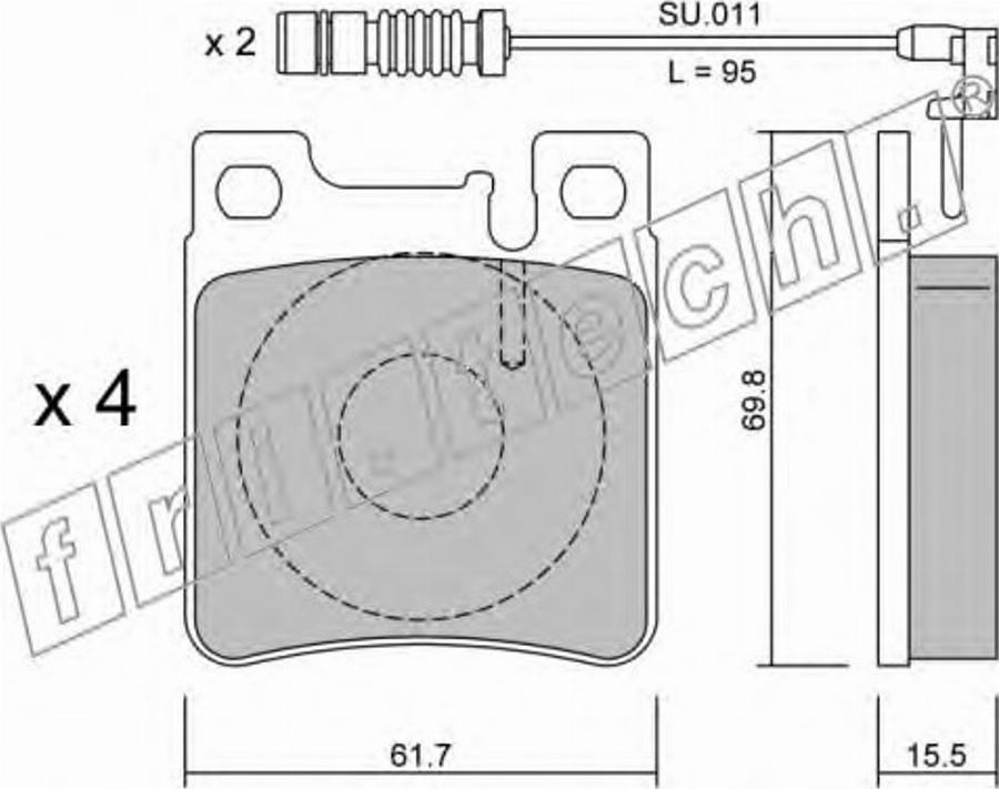 Fri.Tech. 5830W - Kit de plaquettes de frein, frein à disque cwaw.fr